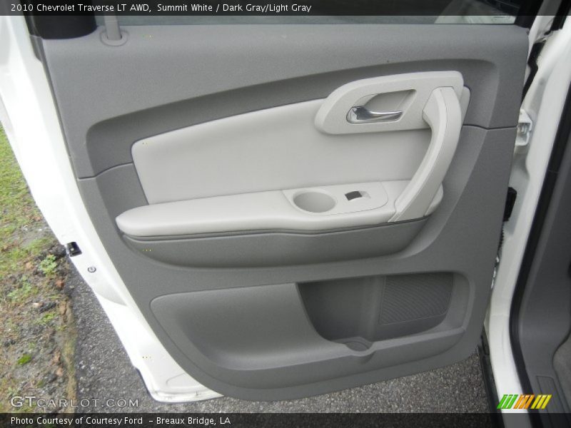 Summit White / Dark Gray/Light Gray 2010 Chevrolet Traverse LT AWD