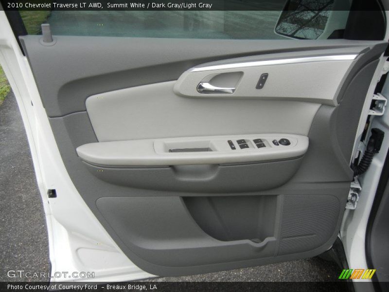 Summit White / Dark Gray/Light Gray 2010 Chevrolet Traverse LT AWD