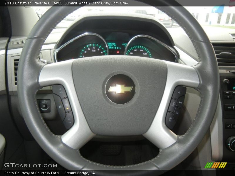 Summit White / Dark Gray/Light Gray 2010 Chevrolet Traverse LT AWD