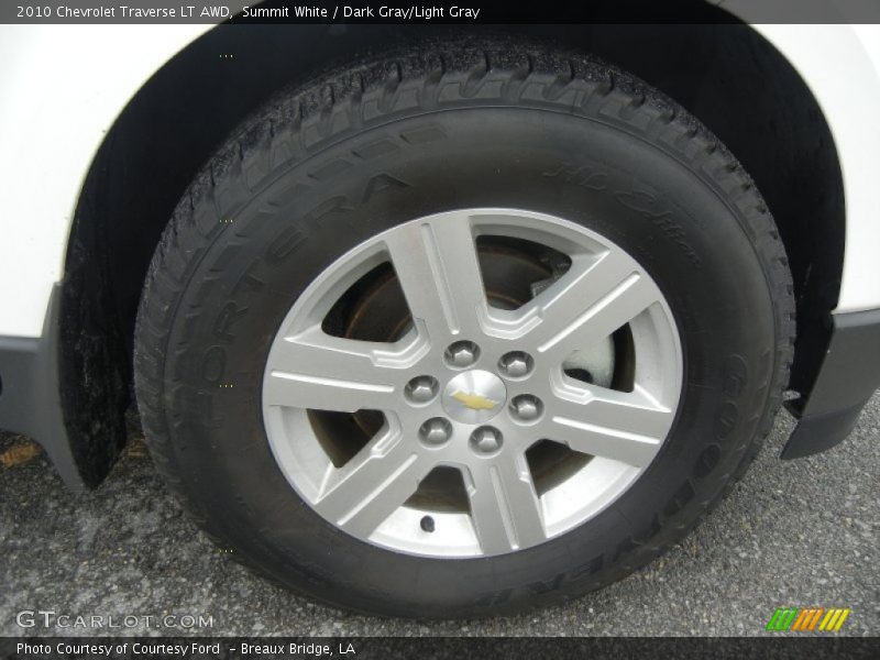 Summit White / Dark Gray/Light Gray 2010 Chevrolet Traverse LT AWD