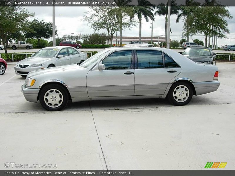 Brilliant Silver Metallic / Grey 1995 Mercedes-Benz S 420 Sedan