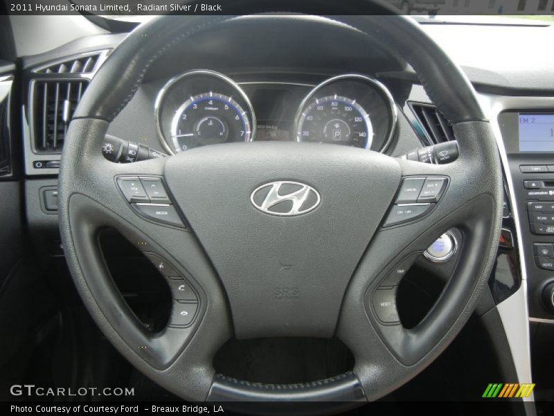 Radiant Silver / Black 2011 Hyundai Sonata Limited