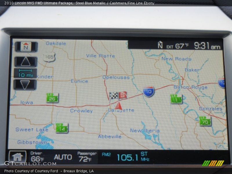 Steel Blue Metallic / Cashmere/Fine Line Ebony 2010 Lincoln MKS FWD Ultimate Package