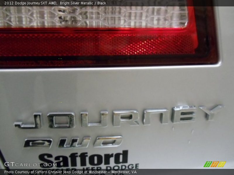 Bright Silver Metallic / Black 2012 Dodge Journey SXT AWD