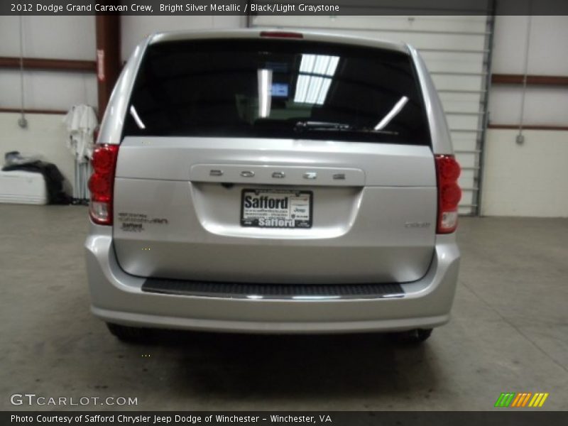 Bright Silver Metallic / Black/Light Graystone 2012 Dodge Grand Caravan Crew