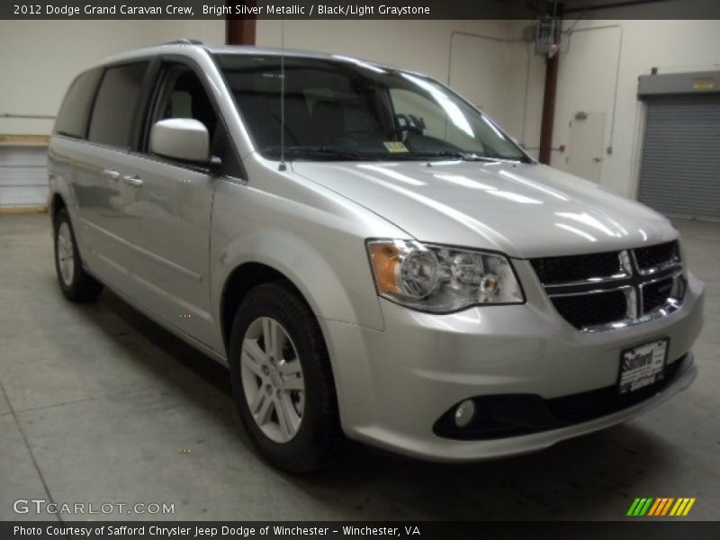 Bright Silver Metallic / Black/Light Graystone 2012 Dodge Grand Caravan Crew