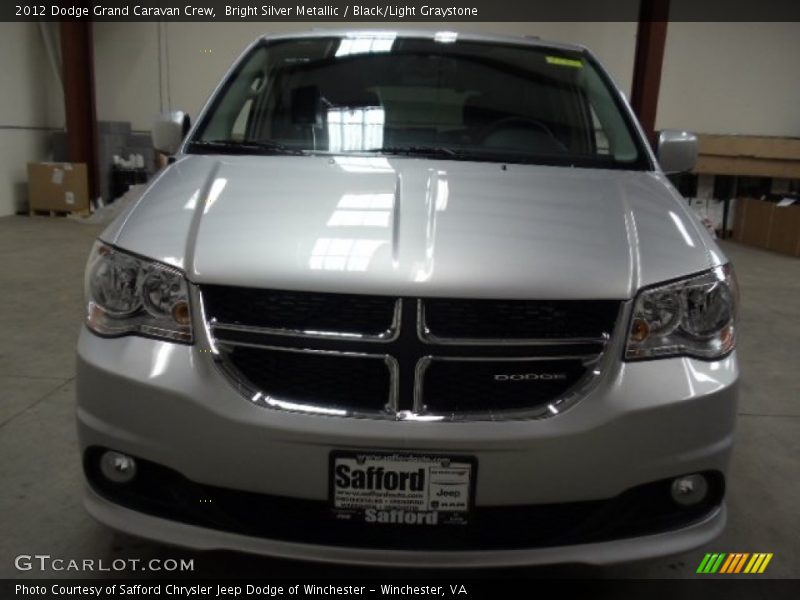 Bright Silver Metallic / Black/Light Graystone 2012 Dodge Grand Caravan Crew
