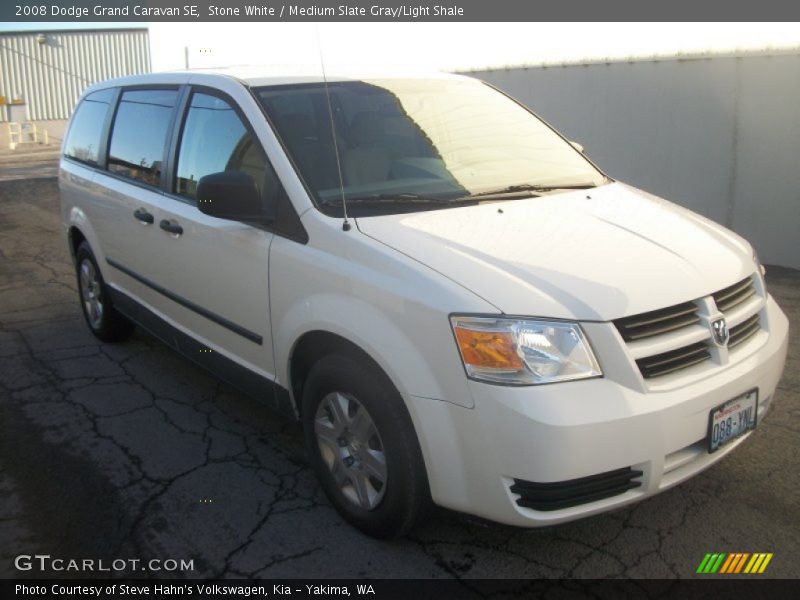 Stone White / Medium Slate Gray/Light Shale 2008 Dodge Grand Caravan SE
