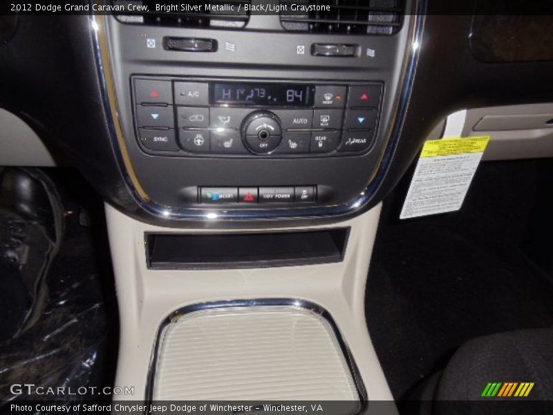 Bright Silver Metallic / Black/Light Graystone 2012 Dodge Grand Caravan Crew