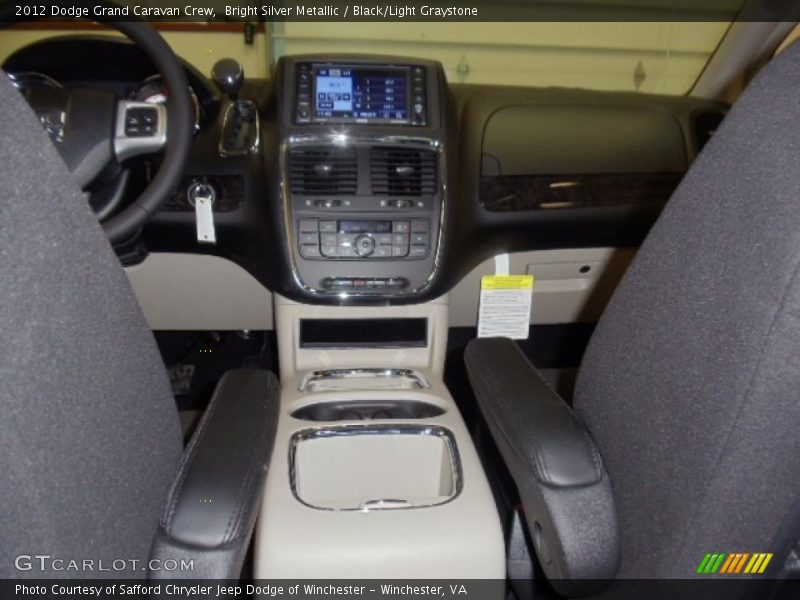 Bright Silver Metallic / Black/Light Graystone 2012 Dodge Grand Caravan Crew
