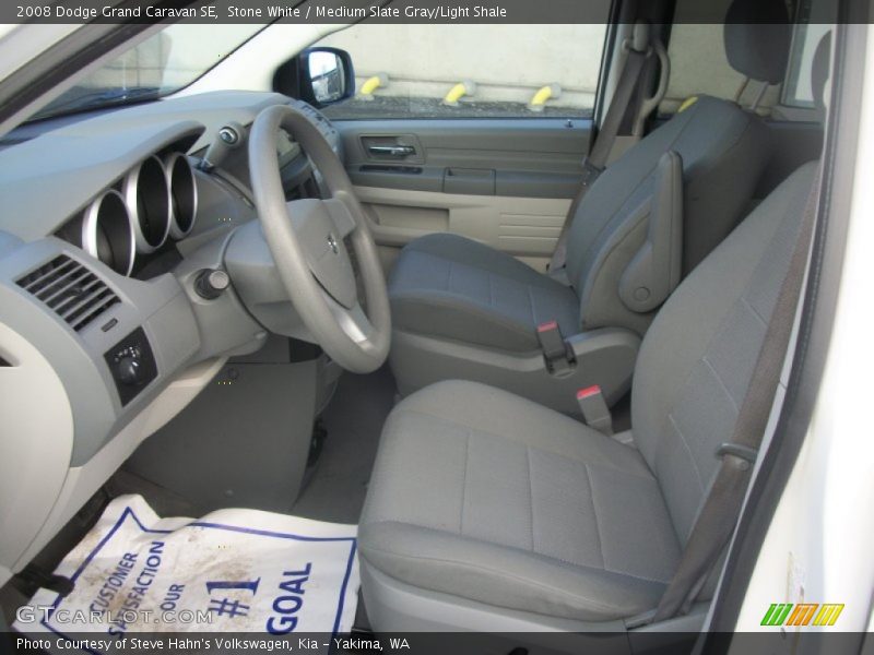 Stone White / Medium Slate Gray/Light Shale 2008 Dodge Grand Caravan SE