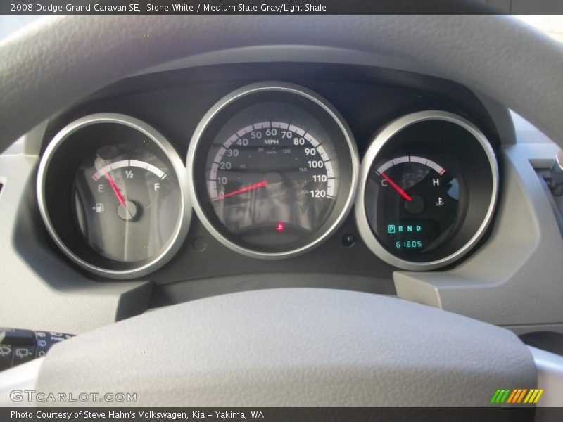 Stone White / Medium Slate Gray/Light Shale 2008 Dodge Grand Caravan SE