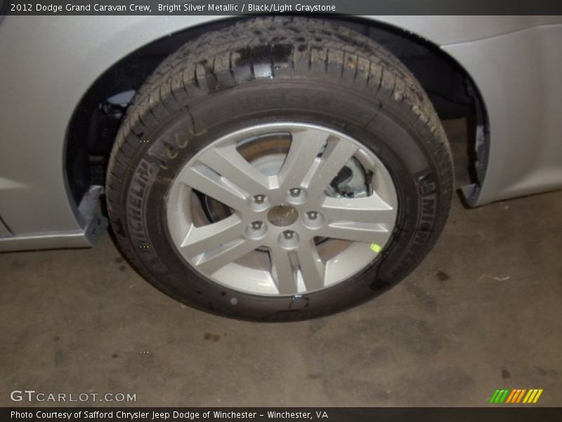 Bright Silver Metallic / Black/Light Graystone 2012 Dodge Grand Caravan Crew