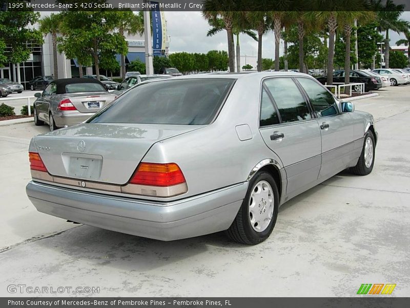 Brilliant Silver Metallic / Grey 1995 Mercedes-Benz S 420 Sedan