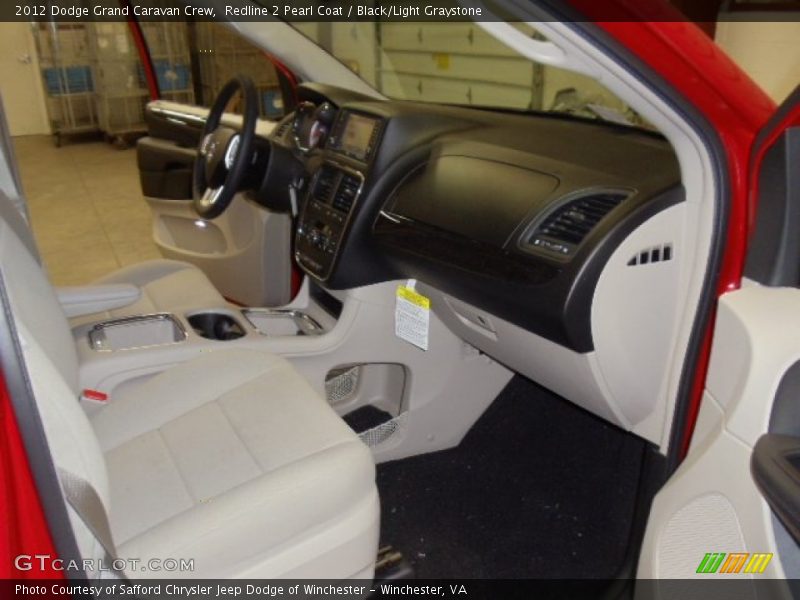 Redline 2 Pearl Coat / Black/Light Graystone 2012 Dodge Grand Caravan Crew