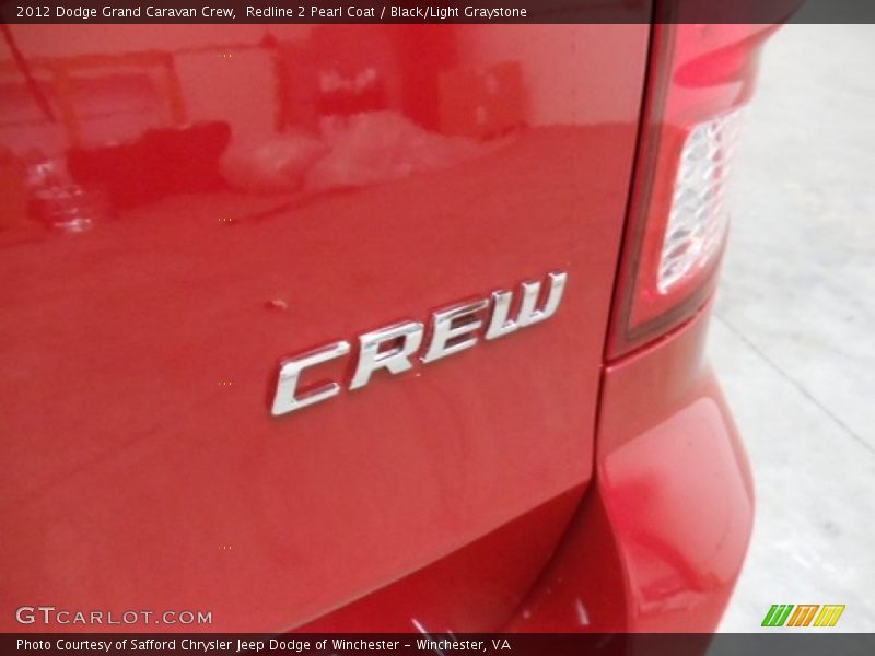 Redline 2 Pearl Coat / Black/Light Graystone 2012 Dodge Grand Caravan Crew