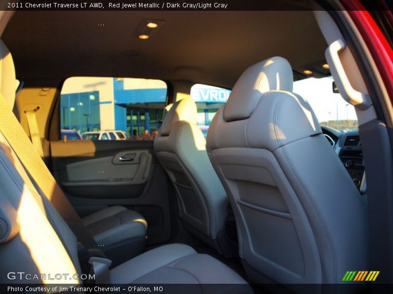 Red Jewel Metallic / Dark Gray/Light Gray 2011 Chevrolet Traverse LT AWD