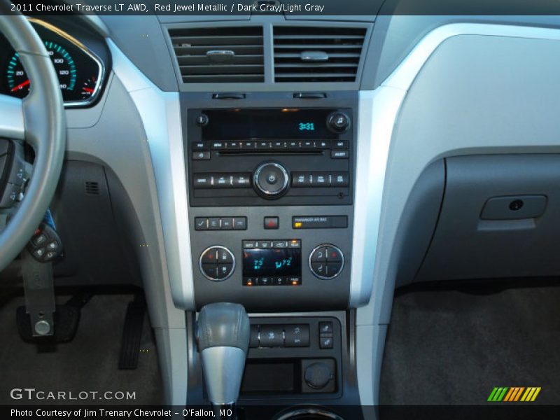 Red Jewel Metallic / Dark Gray/Light Gray 2011 Chevrolet Traverse LT AWD