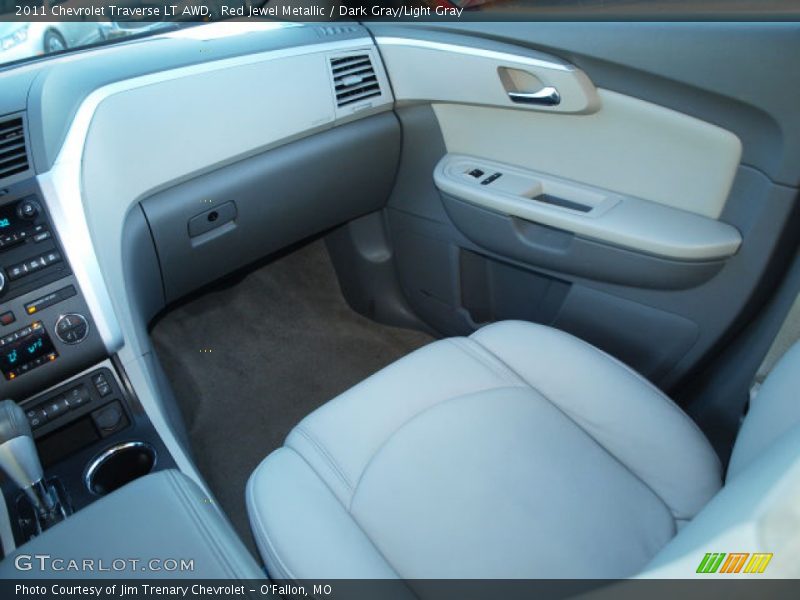 Red Jewel Metallic / Dark Gray/Light Gray 2011 Chevrolet Traverse LT AWD