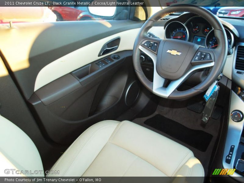 Black Granite Metallic / Cocoa/Light Neutral Leather 2011 Chevrolet Cruze LT