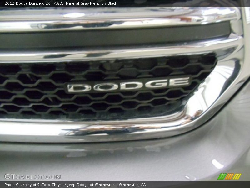 Mineral Gray Metallic / Black 2012 Dodge Durango SXT AWD
