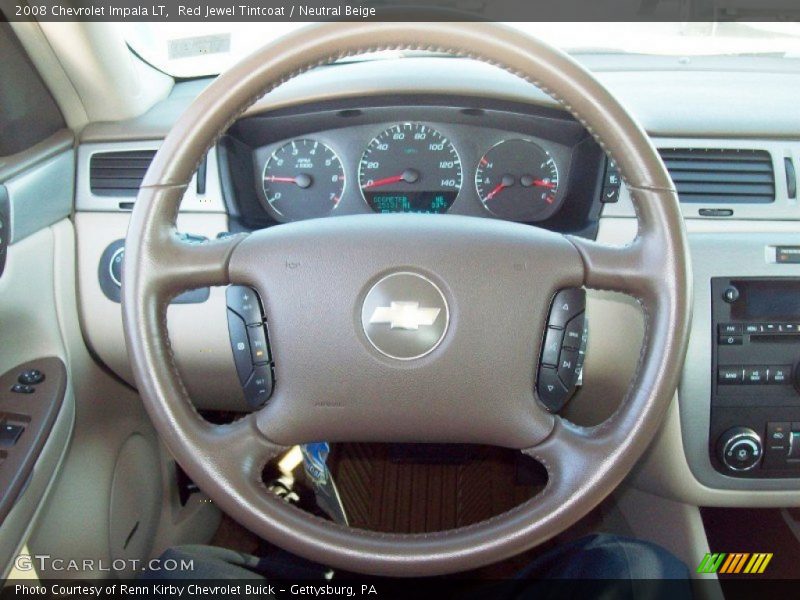 Red Jewel Tintcoat / Neutral Beige 2008 Chevrolet Impala LT