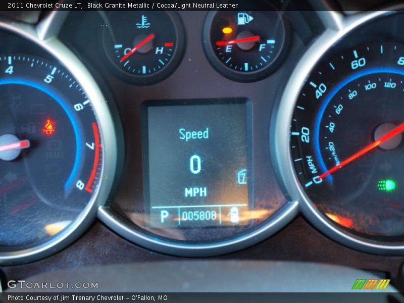 Black Granite Metallic / Cocoa/Light Neutral Leather 2011 Chevrolet Cruze LT