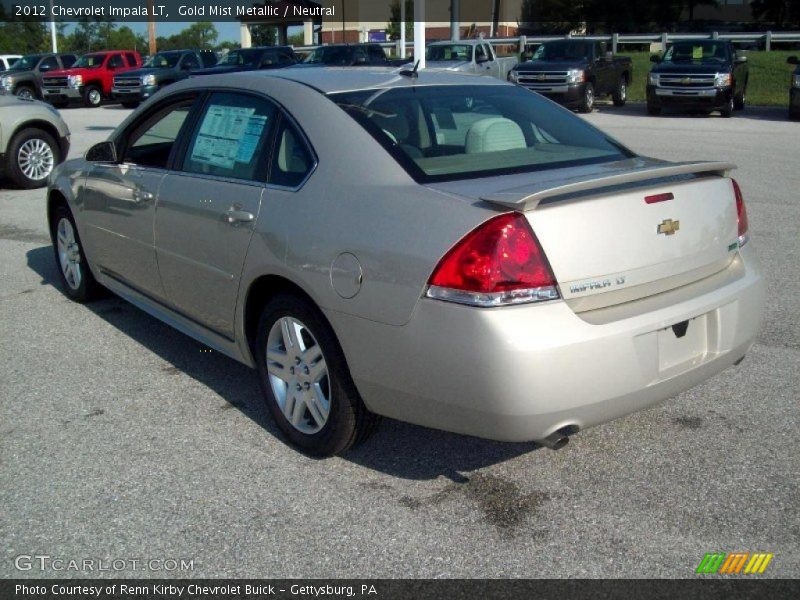 Gold Mist Metallic / Neutral 2012 Chevrolet Impala LT