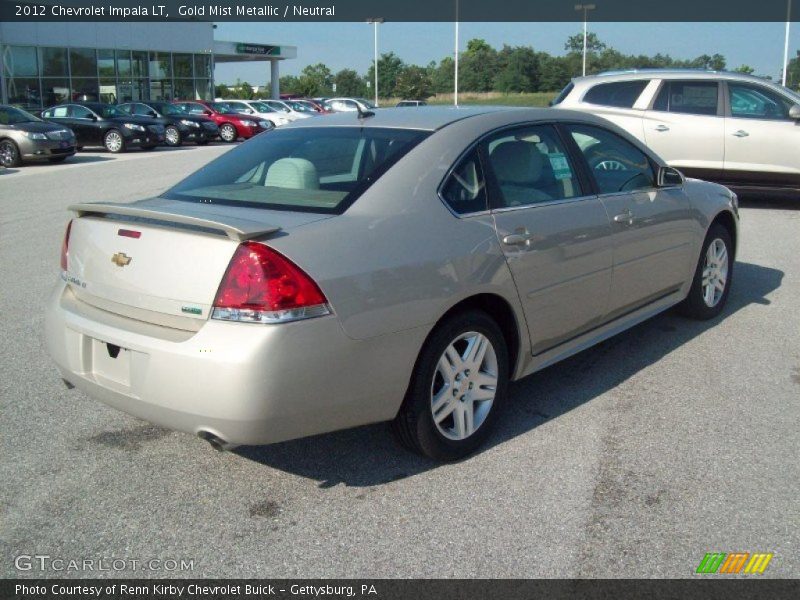 Gold Mist Metallic / Neutral 2012 Chevrolet Impala LT