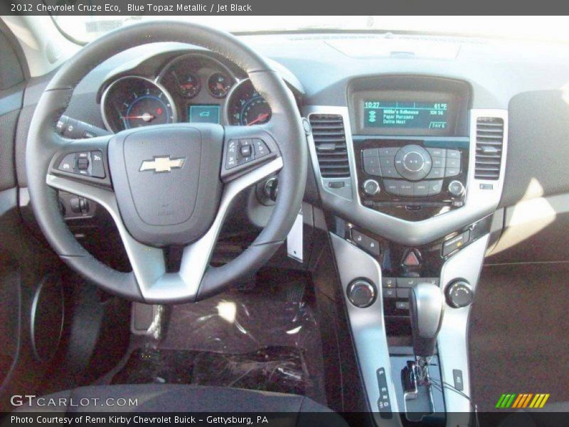 Blue Topaz Metallic / Jet Black 2012 Chevrolet Cruze Eco