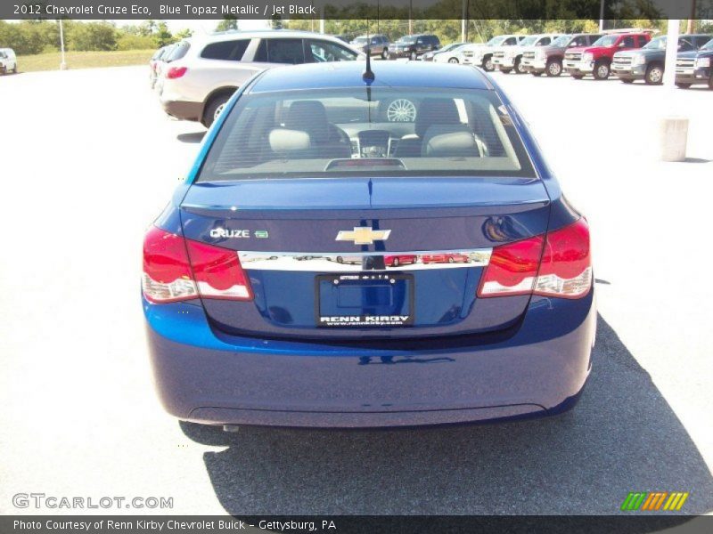 Blue Topaz Metallic / Jet Black 2012 Chevrolet Cruze Eco