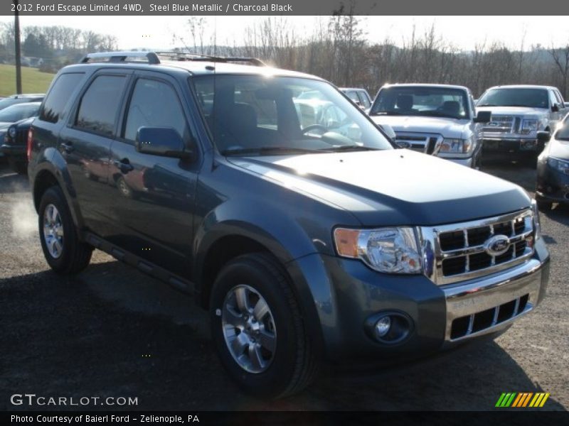 Steel Blue Metallic / Charcoal Black 2012 Ford Escape Limited 4WD