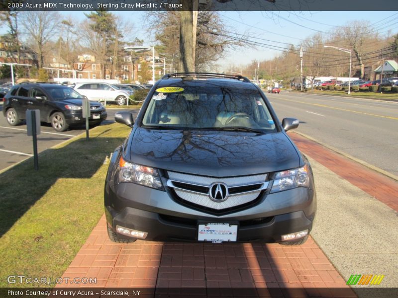 Sterling Gray Metallic / Taupe 2009 Acura MDX Technology