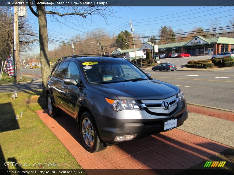 Sterling Gray Metallic / Taupe 2009 Acura MDX Technology