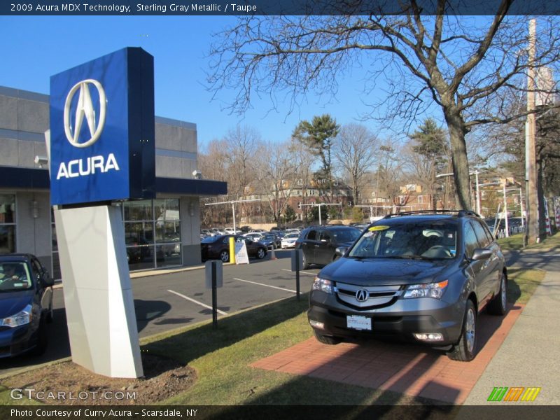 Sterling Gray Metallic / Taupe 2009 Acura MDX Technology