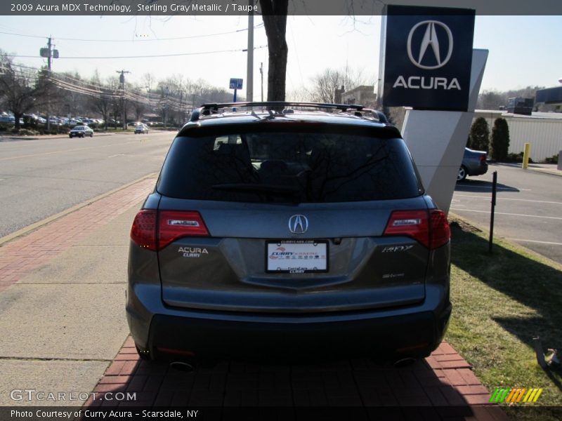 Sterling Gray Metallic / Taupe 2009 Acura MDX Technology