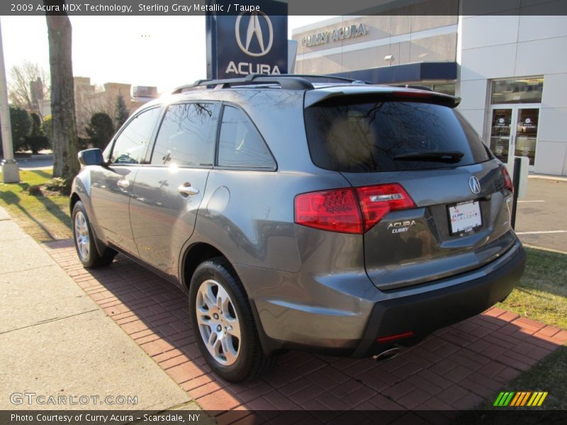 Sterling Gray Metallic / Taupe 2009 Acura MDX Technology