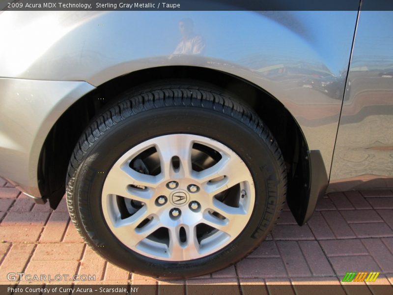 Sterling Gray Metallic / Taupe 2009 Acura MDX Technology