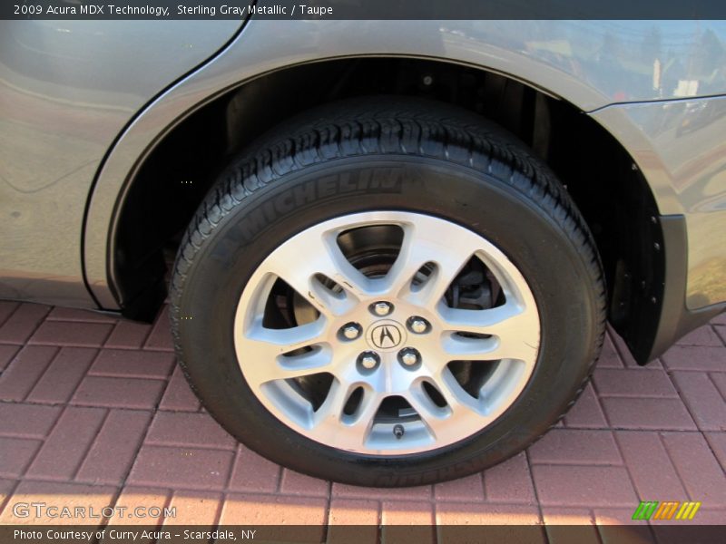 Sterling Gray Metallic / Taupe 2009 Acura MDX Technology