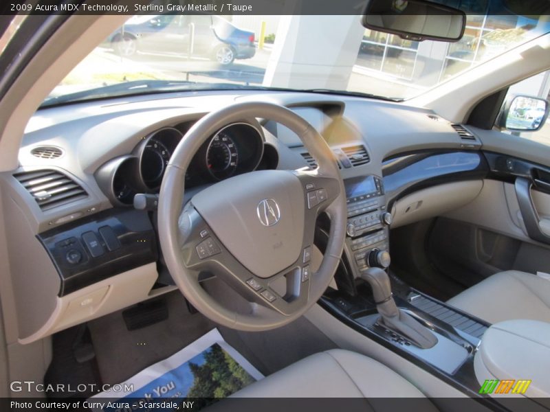 Sterling Gray Metallic / Taupe 2009 Acura MDX Technology