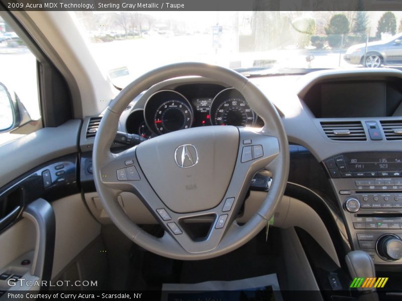 Sterling Gray Metallic / Taupe 2009 Acura MDX Technology