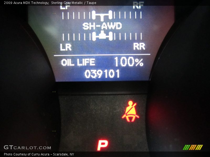 Sterling Gray Metallic / Taupe 2009 Acura MDX Technology