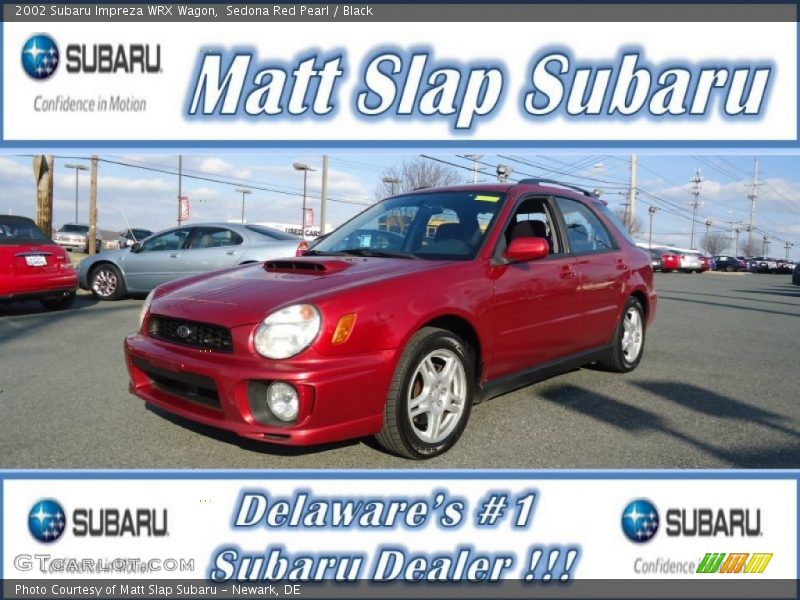 Sedona Red Pearl / Black 2002 Subaru Impreza WRX Wagon