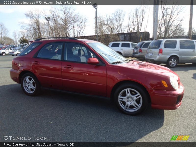 Sedona Red Pearl / Black 2002 Subaru Impreza WRX Wagon