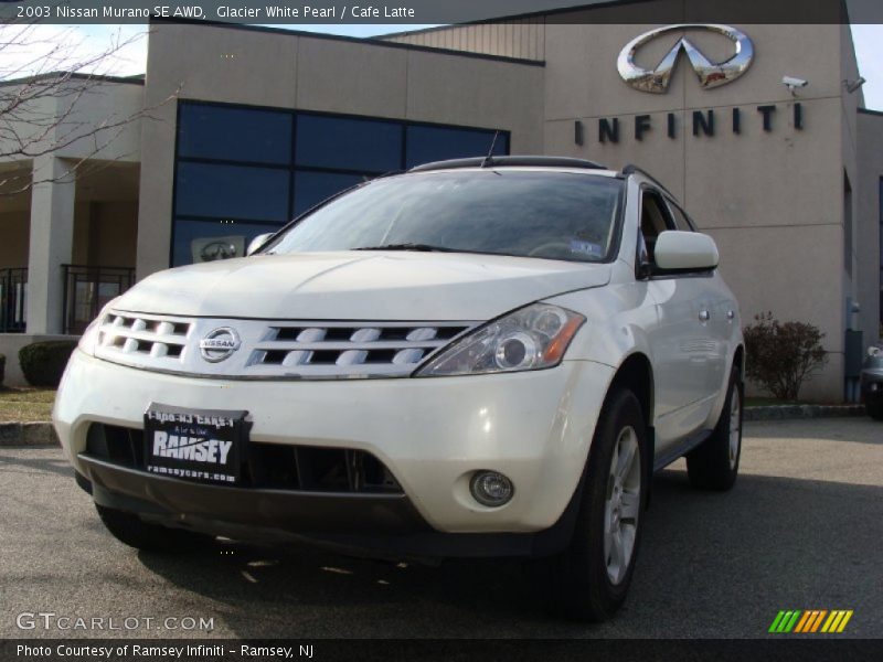 Glacier White Pearl / Cafe Latte 2003 Nissan Murano SE AWD
