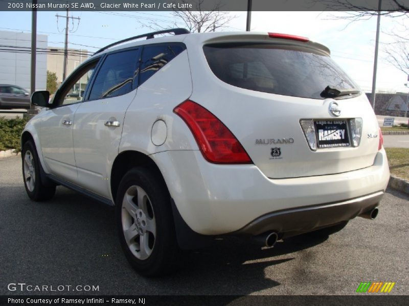 Glacier White Pearl / Cafe Latte 2003 Nissan Murano SE AWD