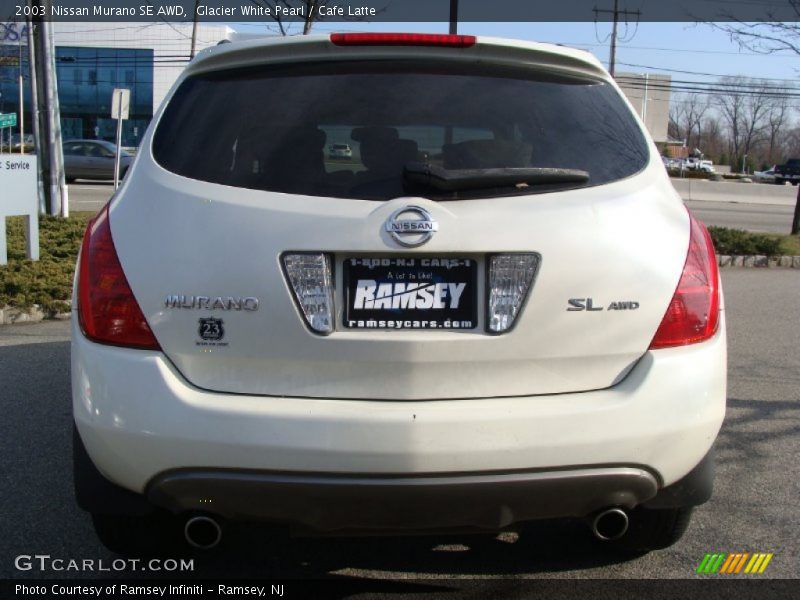 Glacier White Pearl / Cafe Latte 2003 Nissan Murano SE AWD