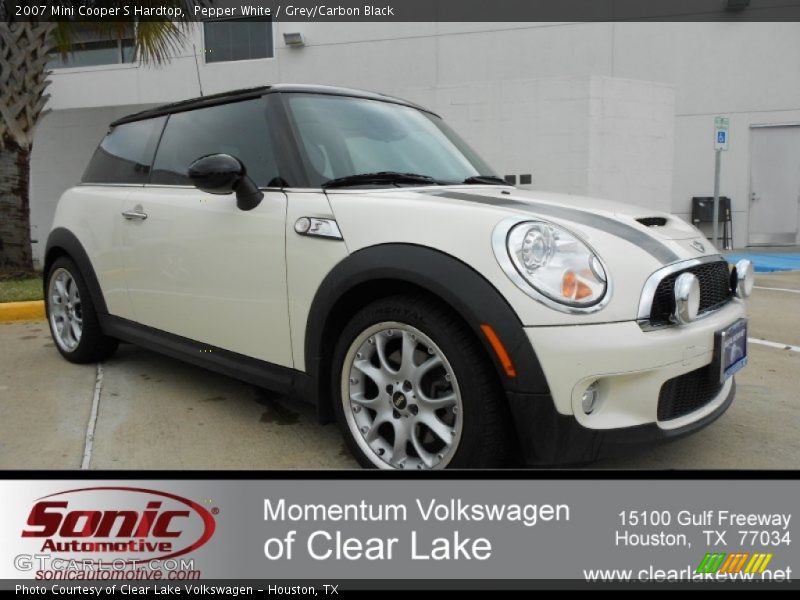 Pepper White / Grey/Carbon Black 2007 Mini Cooper S Hardtop