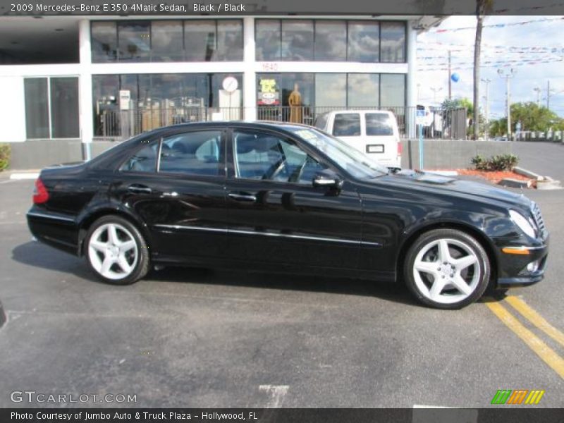 Black / Black 2009 Mercedes-Benz E 350 4Matic Sedan