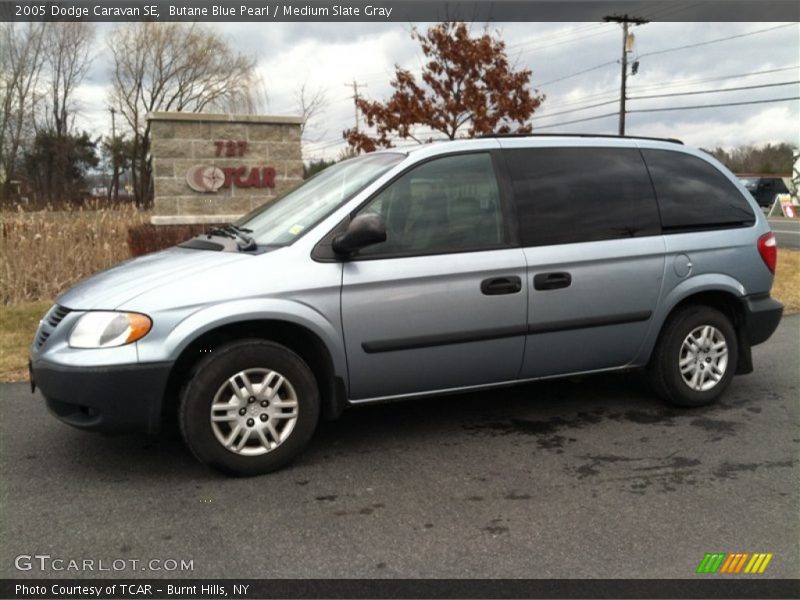 Butane Blue Pearl / Medium Slate Gray 2005 Dodge Caravan SE